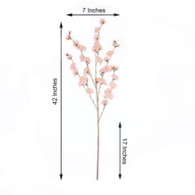 2 Branches Artificial Carnations 42 Inch Tall Blush Rose Gold