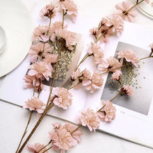 2 Branches Silk Carnations 42 Inch Tall Blush Rose Gold