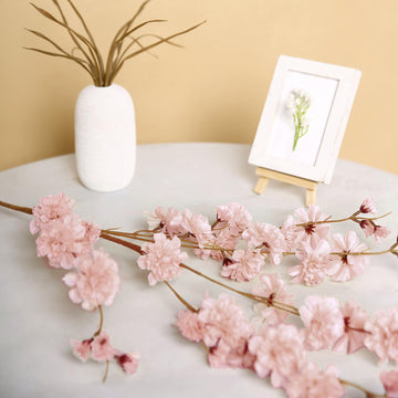Create Mesmeric Floral Arrangements with Blush Artificial Silk Carnation Flower Stems