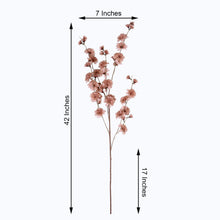 2 Branches Carnations in Dusty Rose 42 Inch Size