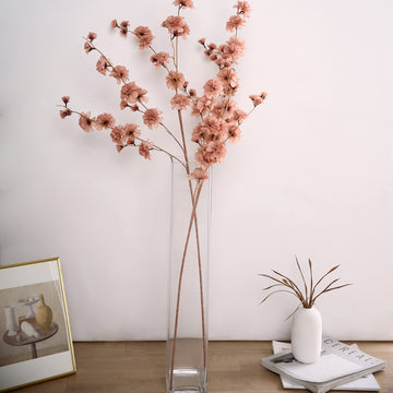 Enhance Your Décor with Dusty Rose Artificial Silk Carnation Flower Stems