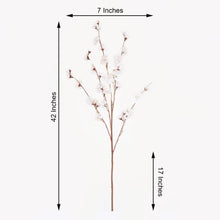 Ivory Artificial Carnations 42 Inch 2 Branches