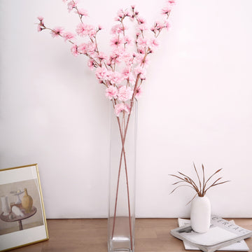 Add a Touch of Elegance with Pink Artificial Silk Carnation Flower Stems