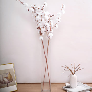 Add Elegance to Your Space with White Artificial Silk Carnation Flower Stems