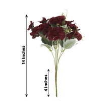 3 Pack Of 14 Inch Burgundy Silk Carnations Artificial Flower Bouquet