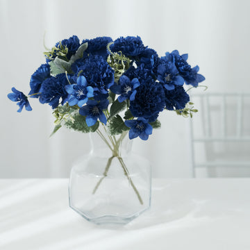 Create Stunning Floral Arrangements with Real Touch Navy Blue Faux Floral Arrangement