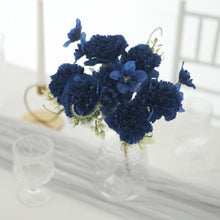 Navy Blue Silk Carnation Bouquets 3 Pack 14 Inch