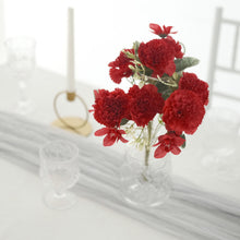 14 Inch Artificial Silk Red Carnation Flower Bouquet 3 Pack