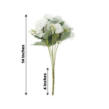 3 Pack Of 14 Inch Silk Artificial White Silk Carnation Flower Bouquet