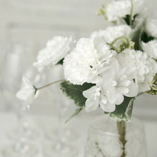 14 Inch White Silk Carnation Artificial Flower Bouquet 3 Pack