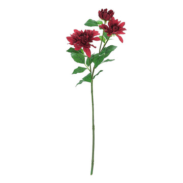 Create an Enchanting Atmosphere with Burgundy Artificial Dahlia Silk Flower Stems