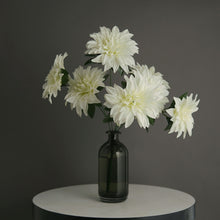 20 Inch Ivory Artificial Silk Dahlia Flower Spray Bushes In 2 Bouquets