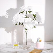 2 Bushes Of White Artificial Silk Dahlia Flower Bouquet 20 Inch