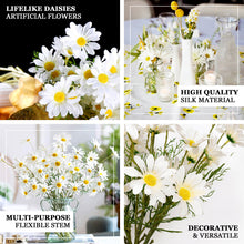 White Artificial Daisy Bouquet In Silk 6 Stems