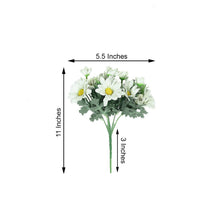 11 Inch Cream Color Daisy Bouquet of Artificial Silk 4 Bushes 