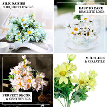 Bouquet of Cream Artificial Silk Daisies 11 Inch 4 Bushes 