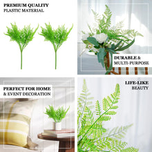 Artificial Green Asparagus Fern Artificial Leaf Plant Bushes with 2 Stems 