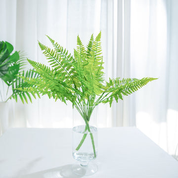 Bring the Outdoors In with Lifelike Green Artificial Boston Fern Leaf Plant