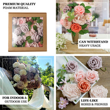 26 Artificial Flowers Rose Peony Silk Hydrangea Daisy Assorted Colors Mix Box