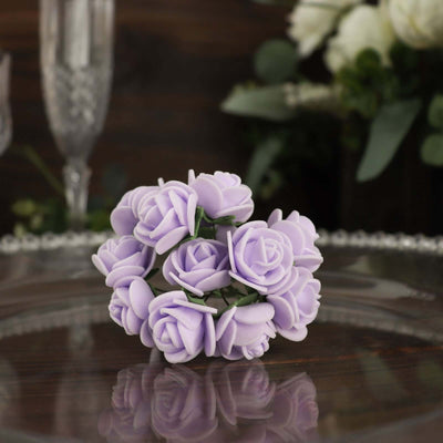 Purple rose bouquet centerpiece for elegant decor.