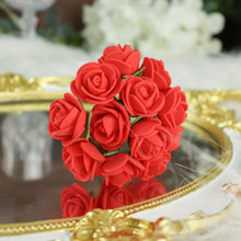 Pack of 48 Red Artificial Foam Rose Flowers With Stems 1 Inch