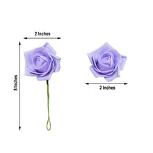 Artificial Flowers Lavender 2 Inch Flexible Stem and Leaves 24 Roses