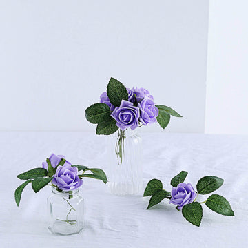 Lavender Lilac Artificial Foam Flowers - Add a Touch of Elegance to Your Event Decor