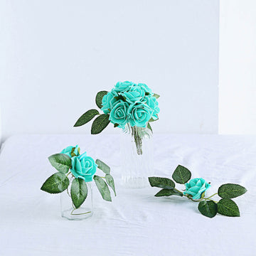 Turquoise Artificial Foam Flowers: A Stunning Addition to Your Event Decor