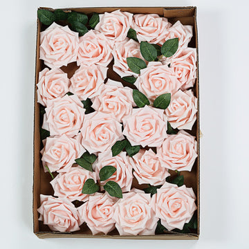 Create a Timeless Beauty with Blush Foam Roses