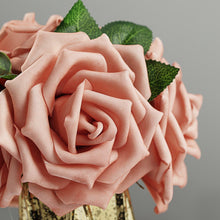 Flexible Stem Flowers in Dusty Rose Artificial Foam 5 Inch 24 Roses 
