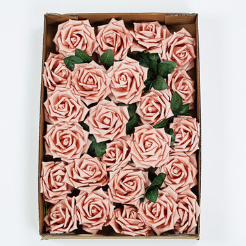 Create a Stunning Floral Display with Dusty Rose Foam Flowers
