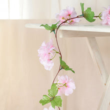 Blush Rose Gold 7 Feet Artificial Silk Cherry Blossom Garlands 2 Pack