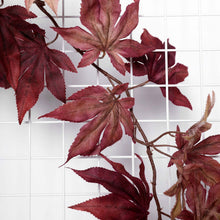 Artificial Burgundy Silk Maple Leaf Garland 6 Feet