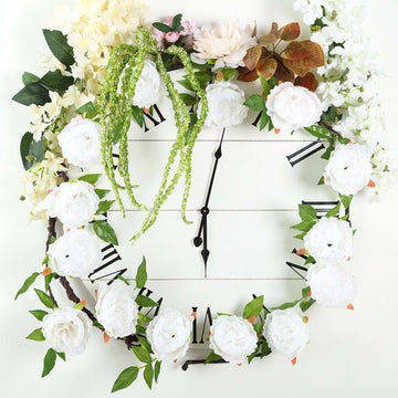 Elevate Your Wedding Decor with the White Peony Garland