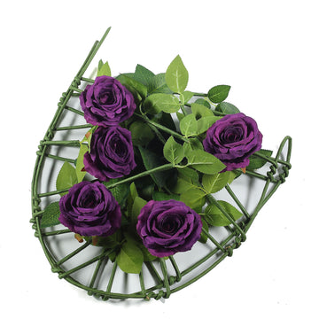 Create a Whimsical Garden Atmosphere with Purple Real Touch Artificial Rose and Leaf Flower Garland Vine