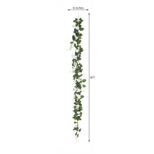 6 Feet Hanging Vines Artificial Silk Roses 20 White Flower Garland 