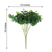 2 Bushes | 19inch Dark Green Artificial Eucalyptus Branch Bouquet Plants