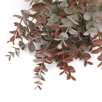 Create a Refreshing and Natural Vibe with Red Artificial Eucalyptus Stems