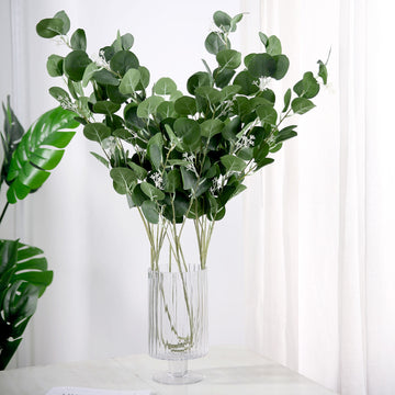 Enhance Your Event Decor with Lifelike Faux Eucalyptus Leaf Bush