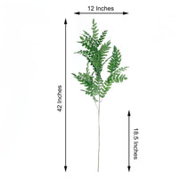 2 Bushes | 42inch Tall Light Green Artificial Silk Plant Stem Fillers, Faux Honey Locust Branches