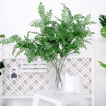 Elevate Your Event Decor with Light Green Artificial Silk Plant Stems