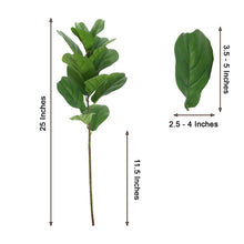 25 Inch Green Artificial Fiddle Leaf Bushes