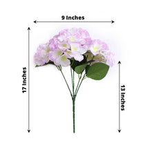 5 Bushes Artificial Silk Lavender Hydrangea Flower Bushes Bouquets 