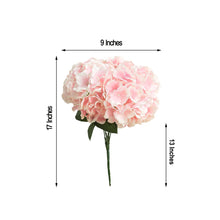 5 Bushes Artificial Silk Blush & Pink Hydrangea Flower Bushes Bouquets 