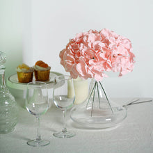 Blush Rose Gold Artificial Satin Hydrangeas With 10 Flower Heads And Stems