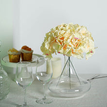 Yellow Artificial Satin Hydrangeas With 10 Flower Heads And Stems
