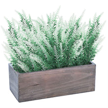 Artificial Lavender Flowers 14 Inch in Green White 4 Bushes