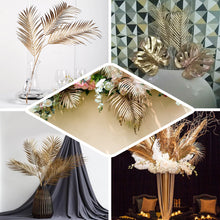 2 Stems Metallic Gold Artificial Vase Filler Palm Leaf Branches 32 Inch 