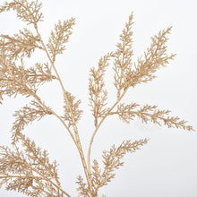 Metallic Gold Artificial Fern Vase Filler Leaves 32 Inch 2 Stems