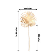 2 Pack Of 34 Inch Artificial Golden Palm Leaf Stems